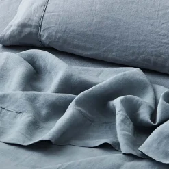 Antwerp Linen Fitted Sheet - Cloud
