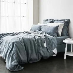 Antwerp Linen Fitted Sheet - Cloud