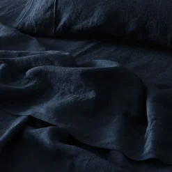 Antwerp Linen Fitted Sheet - Ink