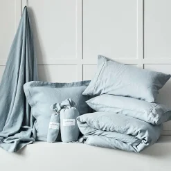 Antwerp Linen Flat Sheet - Cloud