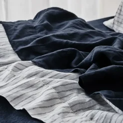 Antwerp Linen Flat Sheet - Ink