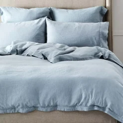 Antwerp Linen Quilt Cover - Cloud