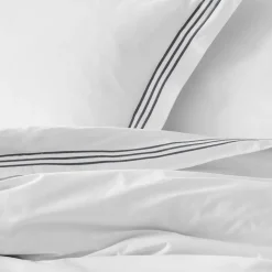Chateau Flat Sheet - White & Dove