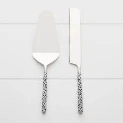 Cheetah Cake Server Set