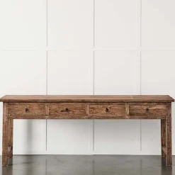 4 Drawer Elm Sofa Table