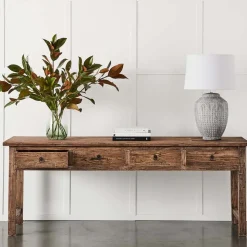 4 Drawer Elm Sofa Table