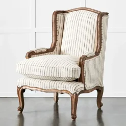 Khadi Hickory Stripe Armchair