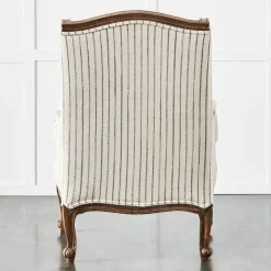 Khadi Hickory Stripe Armchair