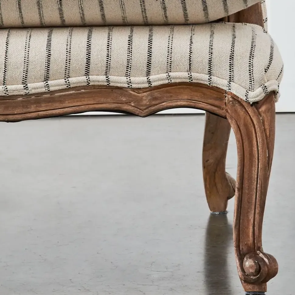 Khadi Hickory Stripe Armchair