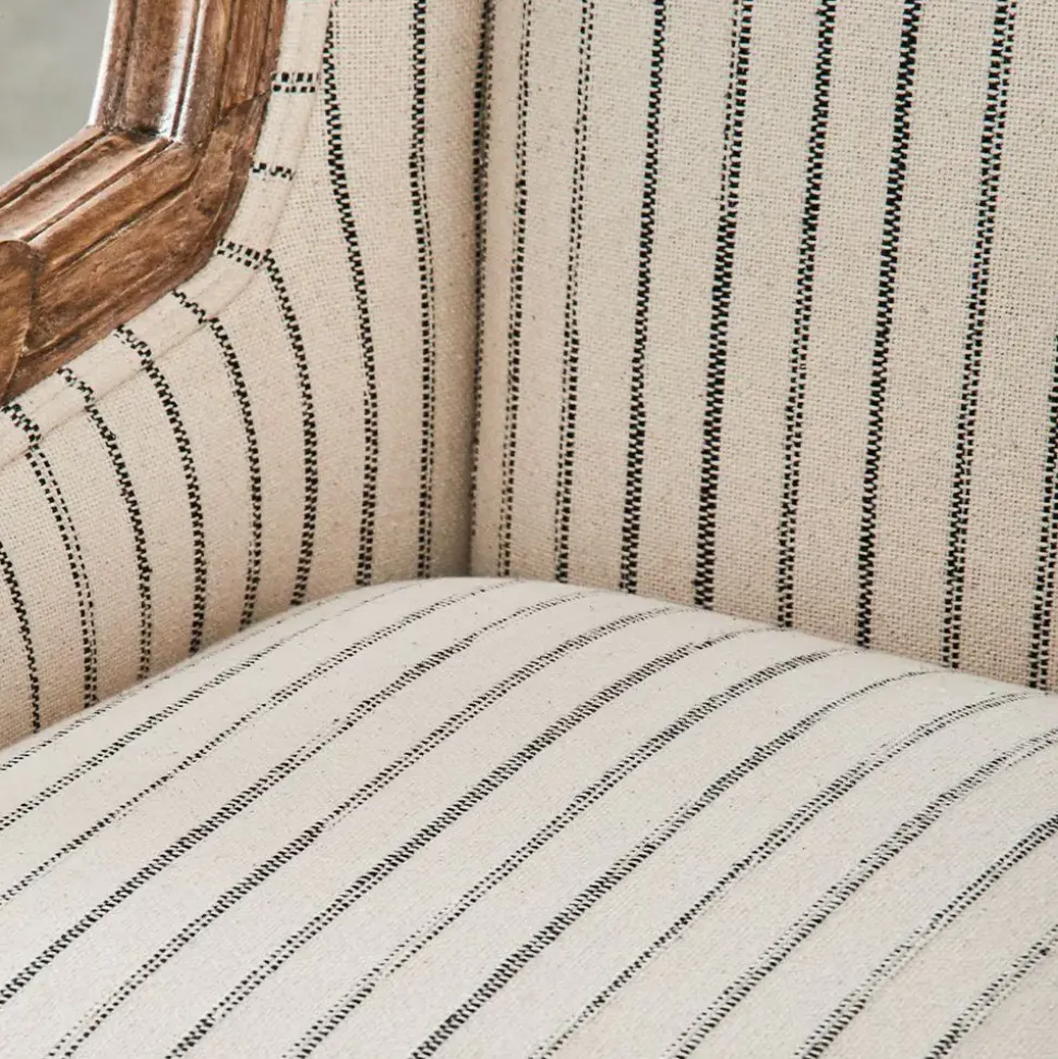 Khadi Hickory Stripe Armchair