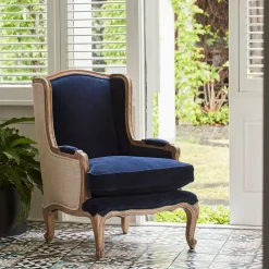 Khadi Indigo Armchair