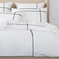 Metro Quilt Cover - White & Black