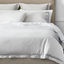 Parish Fitted Sheet - Natural & White