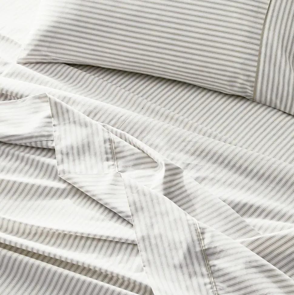 Parish Fitted Sheet - Natural & White