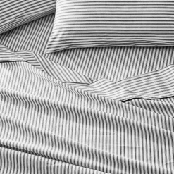 Parish Flat Sheet - Black & white