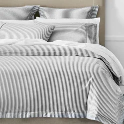 Parish Flat Sheet - Black & white
