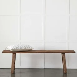 Rustic Elm Bench