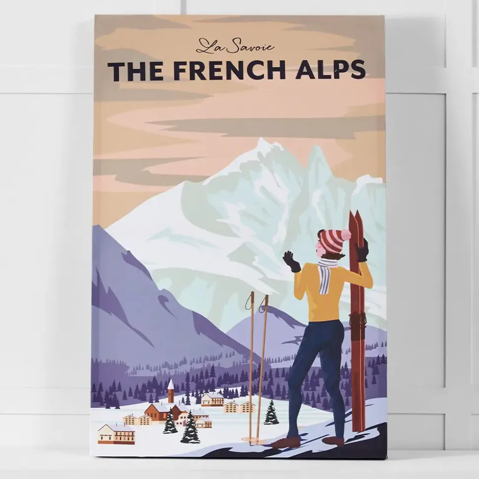 Vintage French Alps Canvas 60x90