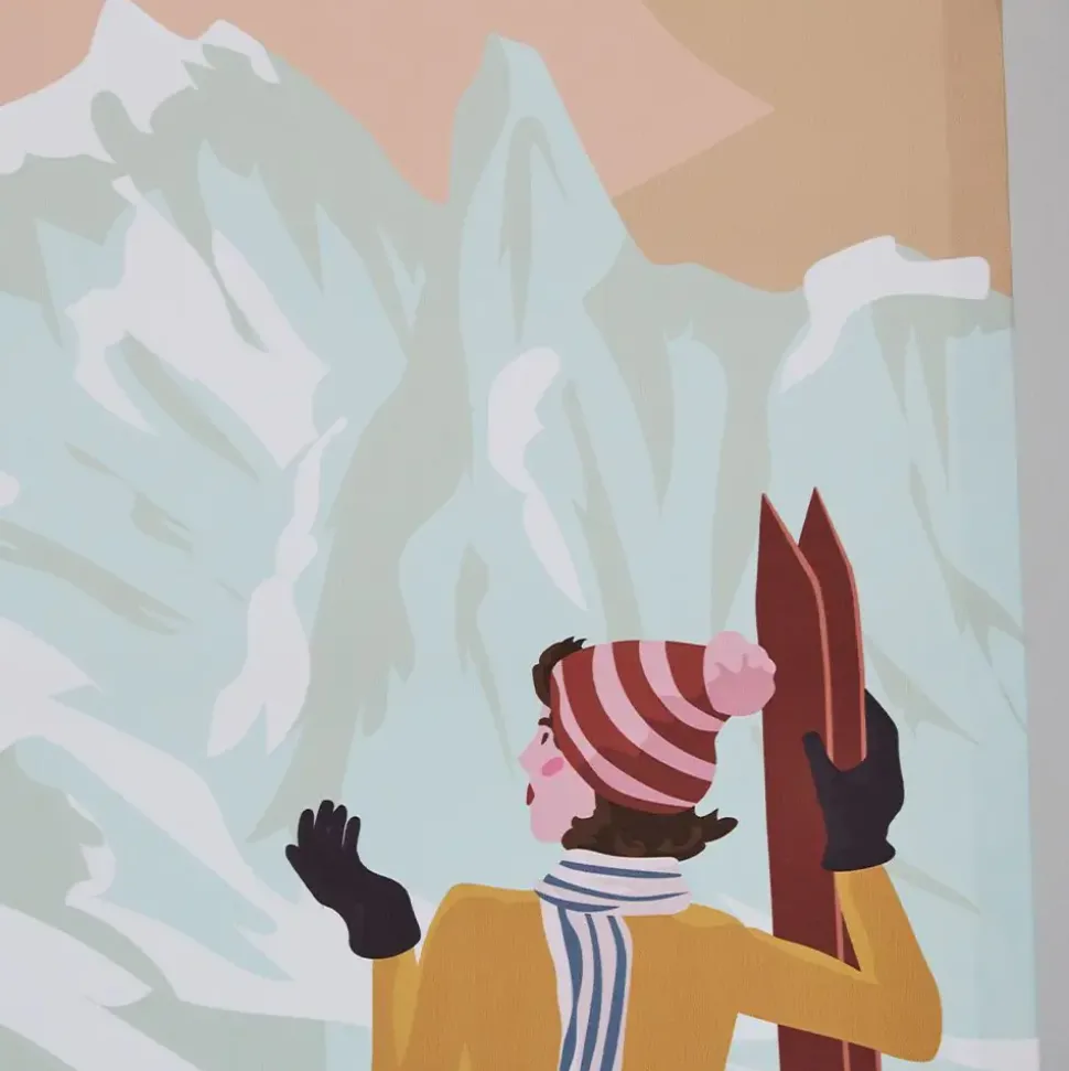 Vintage French Alps Canvas 60x90
